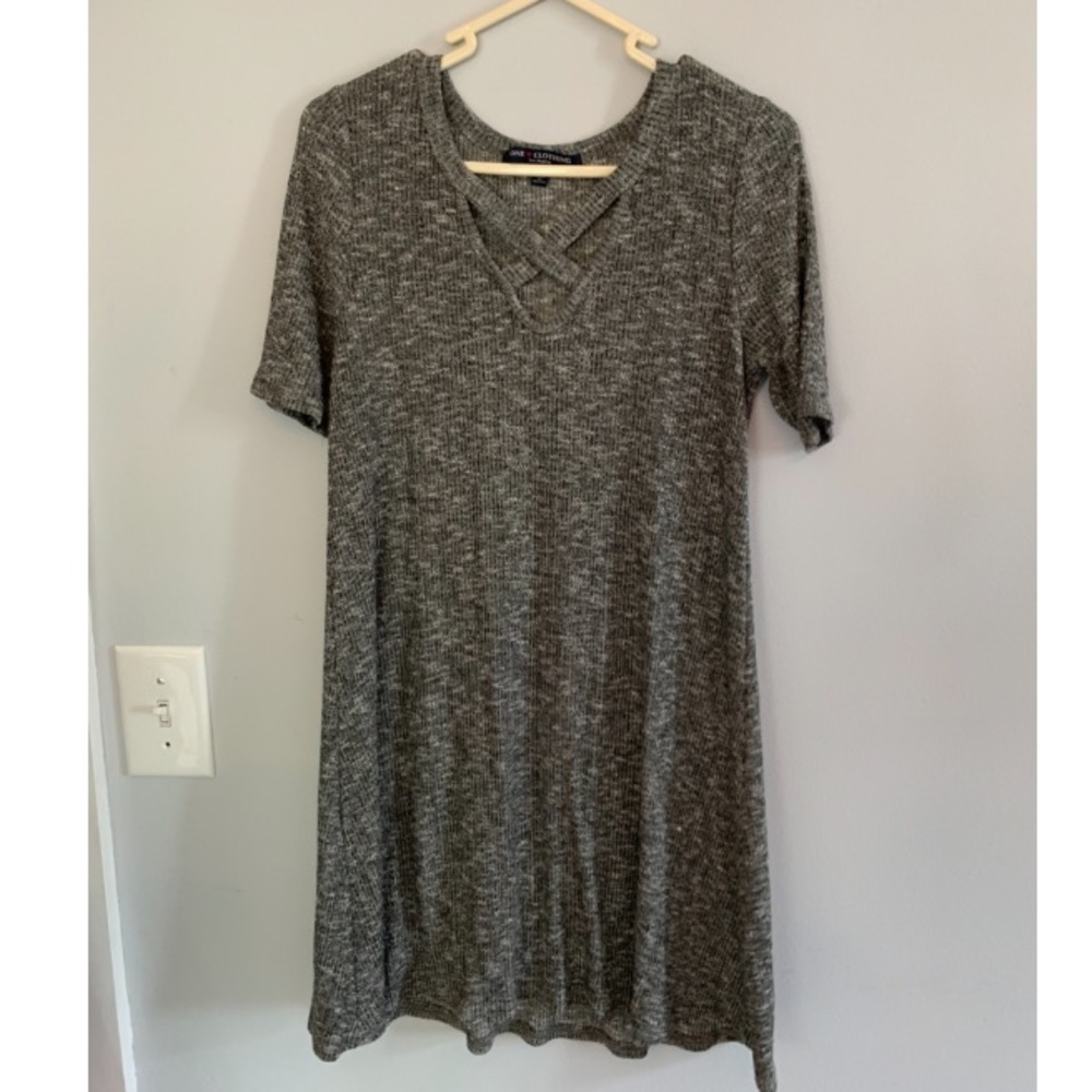 gray sweater dress